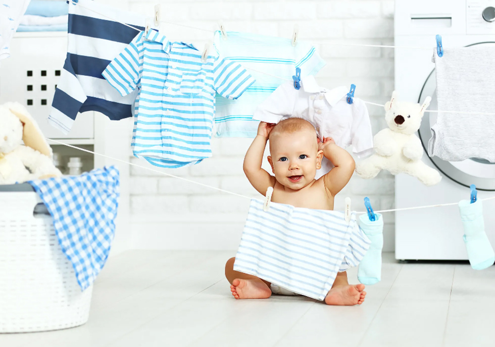 آموزش شستن لباسهای کودک